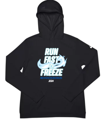2024 Run Fast or Freeze - Asics French Terry PO Hoodie - Team Black